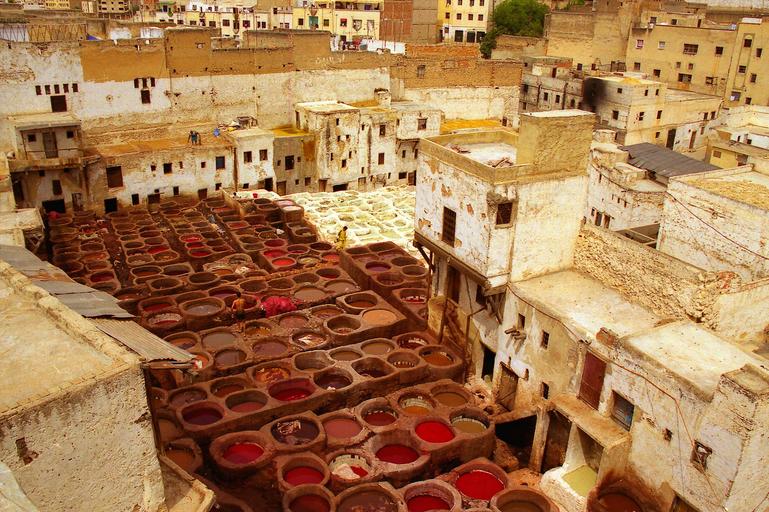 Travel Photographer, Caryn B Davis, Dye pots, Fes, Morocco, The Medina