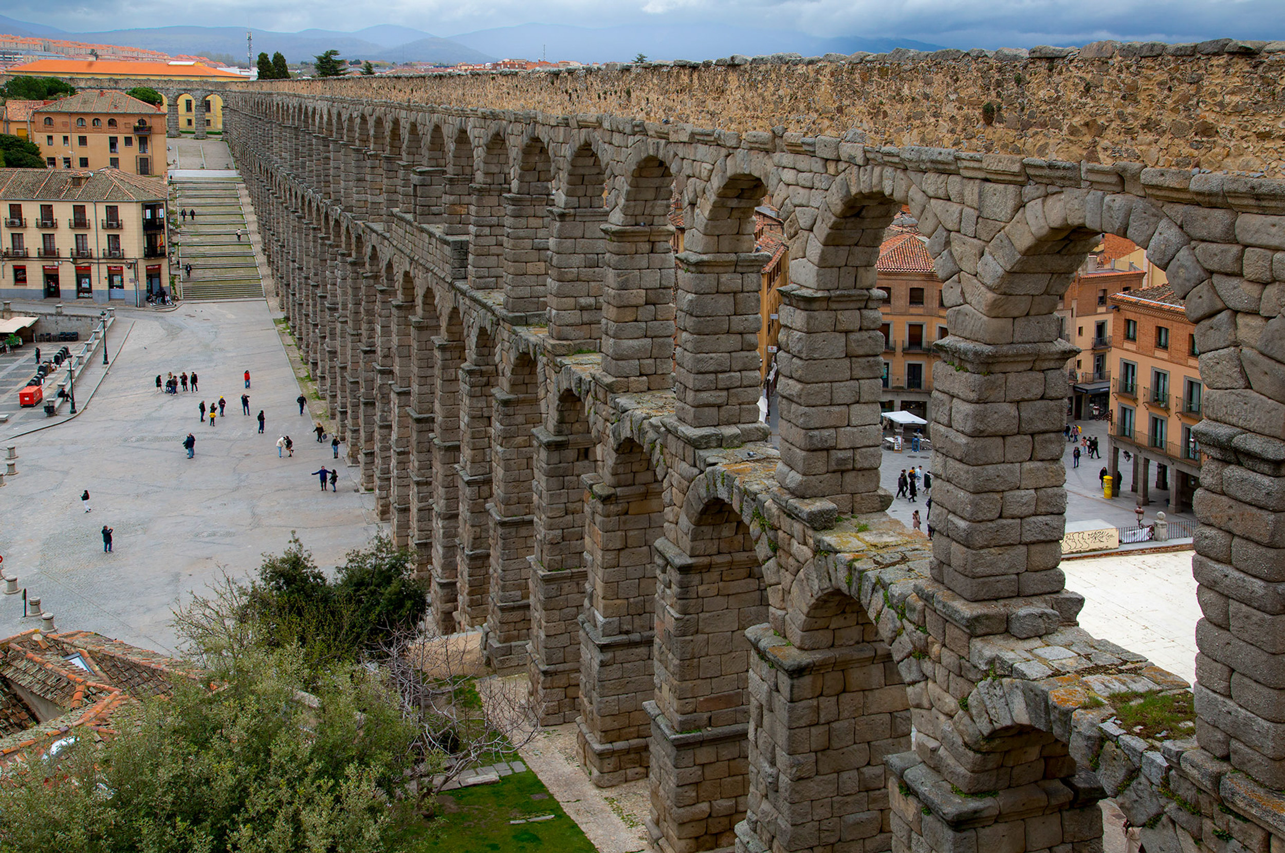 Travel writer, Caryn B Davis, aqueduct, Segovia, Spain